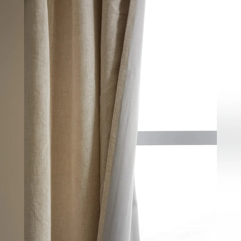 QUINCE European Linen Room Darkening Curtain Flax